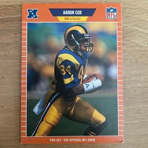 Aaron Cox Rams Pro Set Football Card #197 Used